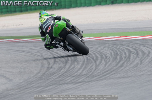 2010-06-26 Misano 1596 Rio - Superbike - Qualifyng Practice - Roger Lee Hayden - Kawasaki ZX 10R